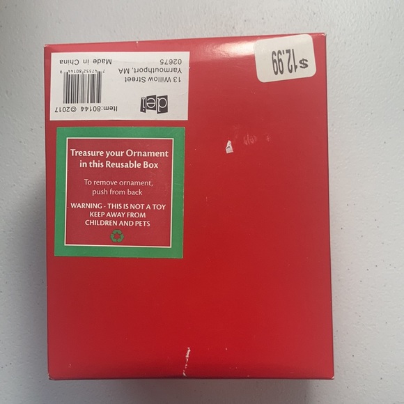 2 Meowy Christmas ornament kitty cat themed Holiday ornament w bow - Picture 14 of 14